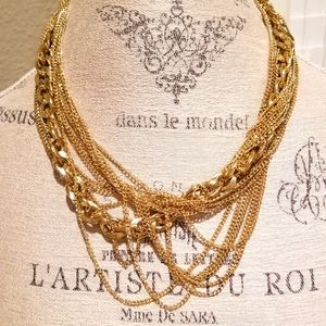 New Golden Multi Chain Necklace